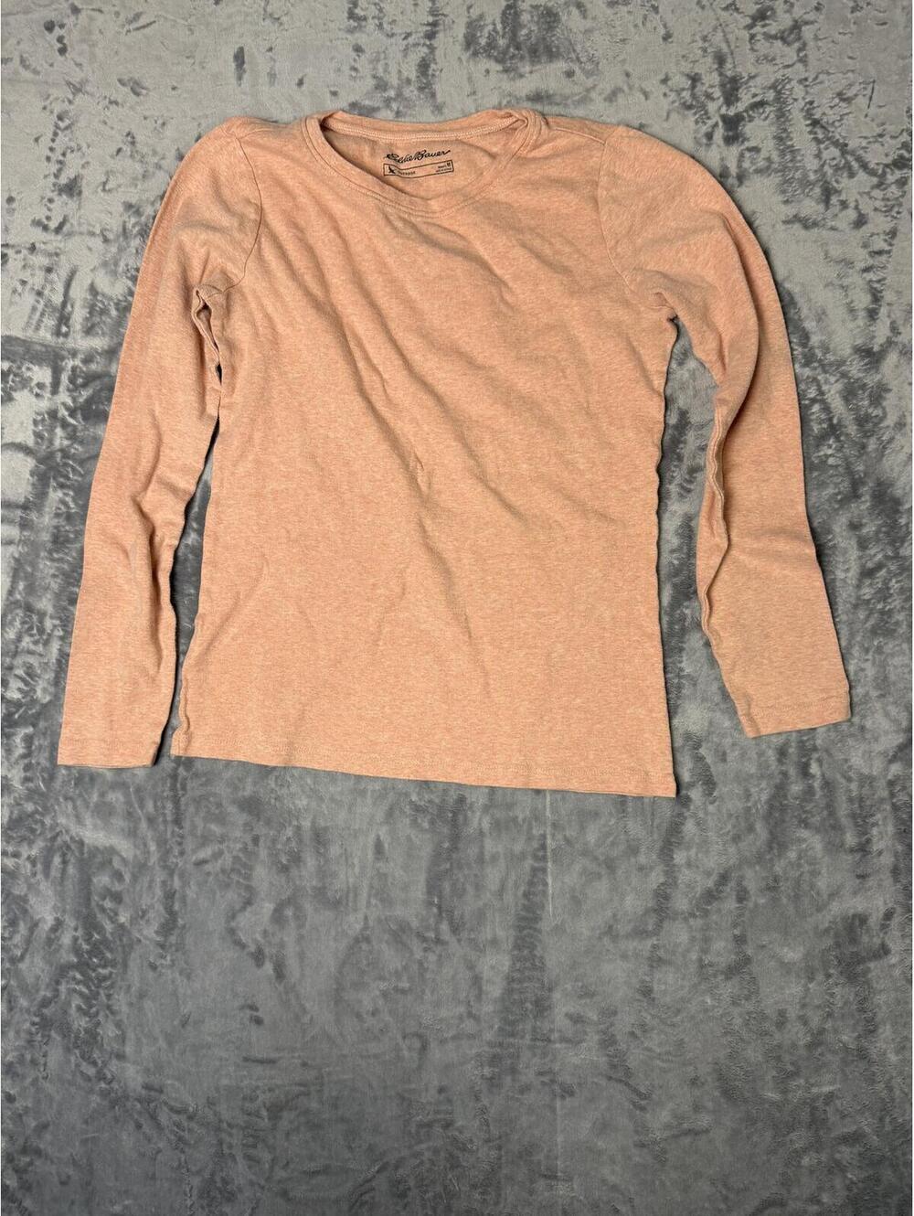 Eddie Bauer woman’s pink Long Sleeve T-Shirt Size. Casual outdoor